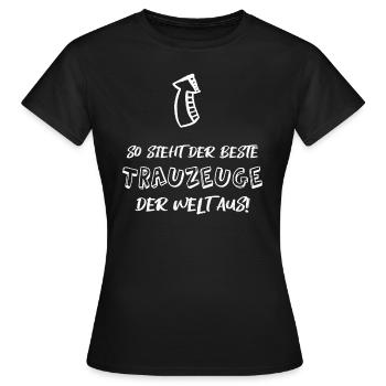 TRAUZEUGE - Frauen T-Shirt - Schwarz - Vorne - AI Model Female 172 dark (172cm)