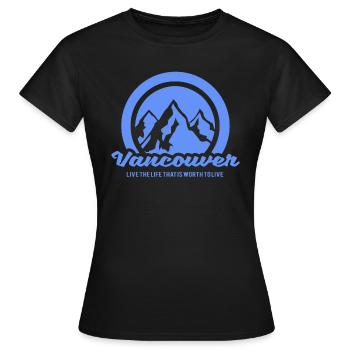 vancouver - Frauen T-Shirt - Schwarz - Vorne - AI Model Female 172 dark (172cm)