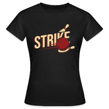 Bowling - Frauen T-Shirt - Schwarz - Vorne - AI Model Female 172 dark (172cm)