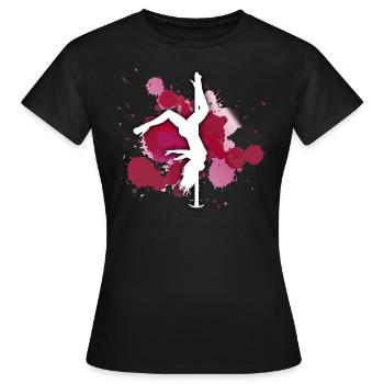 poledance taenzerin tanzen stange geschenk - Frauen T-Shirt - Schwarz - Vorne - AI Model Female 172 dark (172cm)