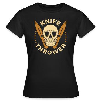 Couteau squelette cadeau squelette - T-shirt Femme - noir - Devant - AI Model Female 172 dark (172cm)