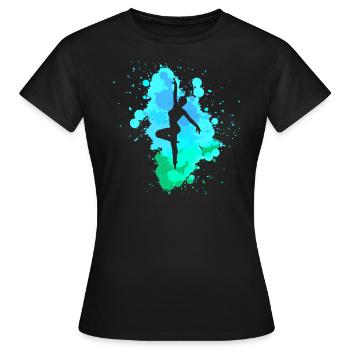 balett taenzerin akrobatik geschenk - Frauen T-Shirt - Schwarz - Vorne - AI Model Female 172 dark (172cm)
