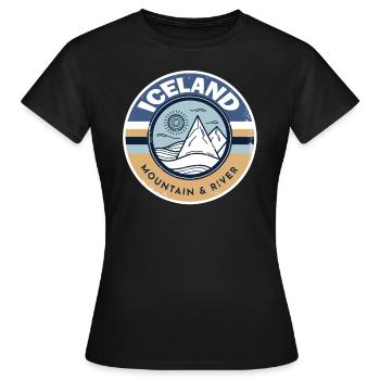 Iceland - Women's T-Shirt - black - Front - AI Model Female 172 dark (172cm)
