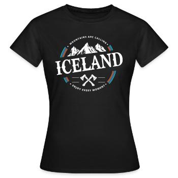 Iceland - Women's T-Shirt - black - Front - AI Model Female 172 dark (172cm)