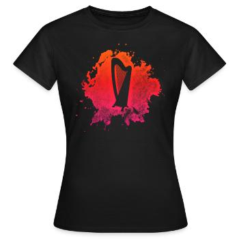 harpe - T-shirt Femme - noir - Devant - AI Model Female 172 dark (172cm)