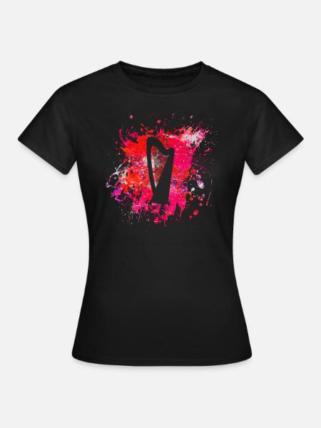 Harfe - Frauen T-Shirt - Schwarz