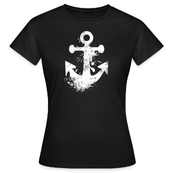 ancre - T-shirt Femme - noir - Devant - AI Model Female 172 dark (172cm)