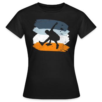 Frisbee - Women's T-Shirt - black - Front - AI Model Female 172 dark (172cm)