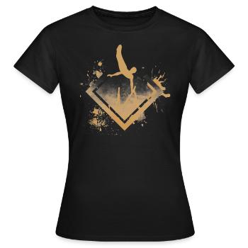 turnen barren turner - Frauen T-Shirt - Schwarz - Vorne - AI Model Female 172 dark (172cm)
