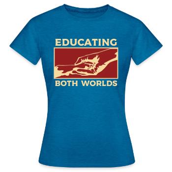 Dog trainer training - Women's T-Shirt - antique blue sapphire heather - Front - AI Model Female 172 dark (172cm)