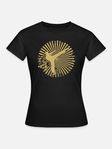 karaté - Dame-T-shirt - sort
