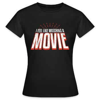 Movie - Women's T-Shirt - black - Front - AI Model Female 172 dark (172cm)