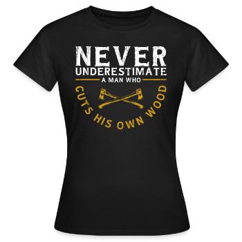 Holzfäller Woods Cutter - Frauen T-Shirt - Schwarz - Vorne - AI Model Female 172 dark (172cm)