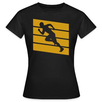 Jogging Iron Man - Frauen T-Shirt - Schwarz - Vorne - AI Model Female 172 dark (172cm)