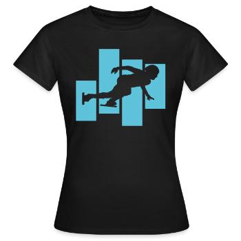 Speed Skating - Women's T-Shirt - black - Front - AI Model Female 172 dark (172cm)