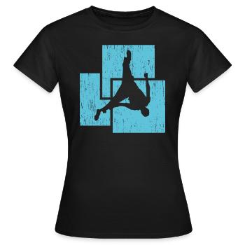 Parkour - T-shirt Femme - noir - Devant - AI Model Female 172 dark (172cm)