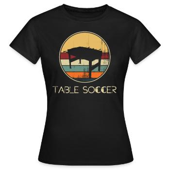 kicker foosball gift - Women's T-Shirt - black - Front - AI Model Female 172 dark (172cm)