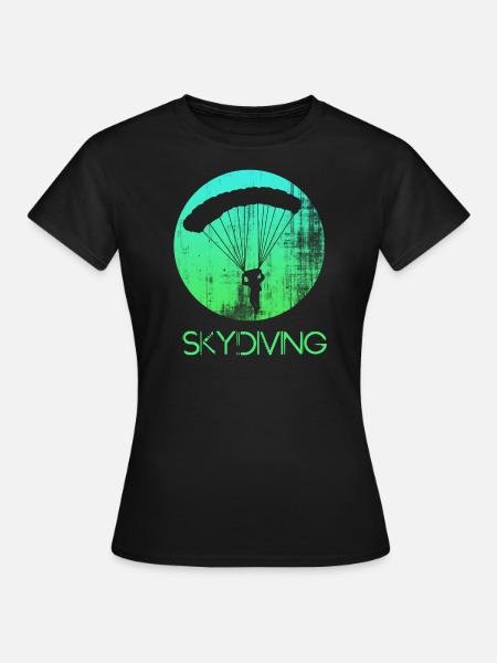 fallschirmspringen - Frauen T-Shirt - Schwarz