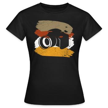 appareil photo - T-shirt Femme - noir - Devant - AI Model Female 172 dark (172cm)