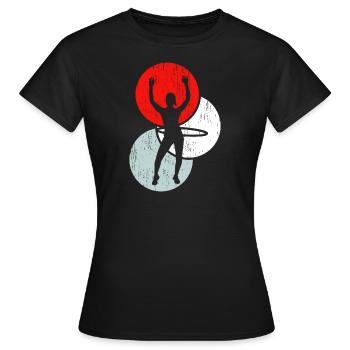 Hula-Hoop - Frauen T-Shirt - Schwarz - Vorne - AI Model Female 172 dark (172cm)