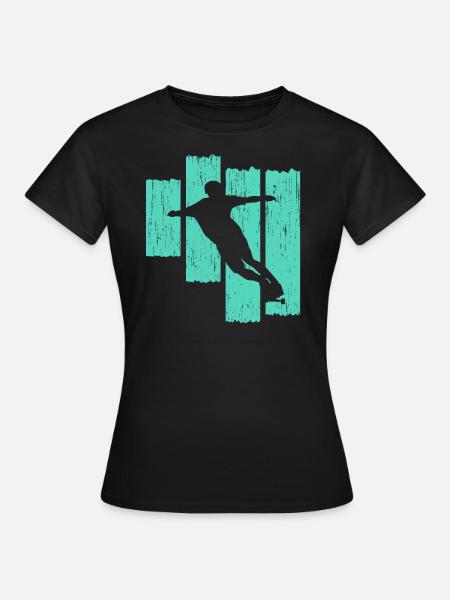 Longboard - Frauen T-Shirt - Schwarz