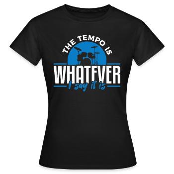 Percussion Tempo - T-shirt Femme - noir - Devant - AI Model Female 172 dark (172cm)
