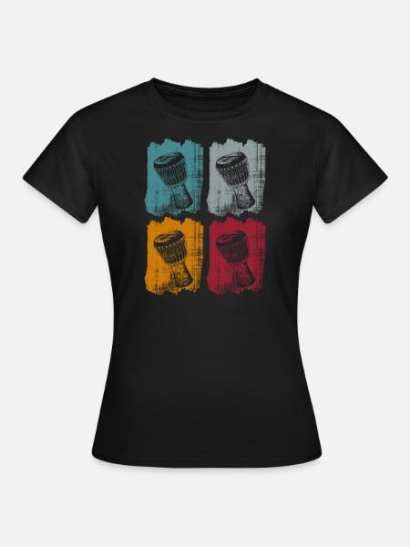 drums perkussion djembe - Frauen T-Shirt - Schwarz