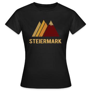 steiermark - Frauen T-Shirt - Schwarz - Vorne - AI Model Female 172 dark (172cm)
