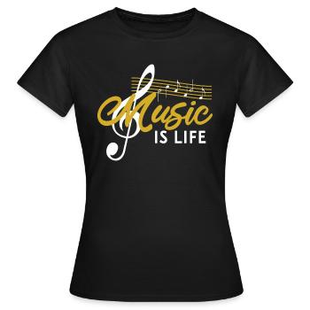 Music Musical - Women's T-Shirt - black - Front - AI Model Female 172 dark (172cm)