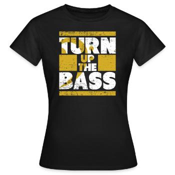 Music bass - Women's T-Shirt - black - Front - AI Model Female 172 dark (172cm)