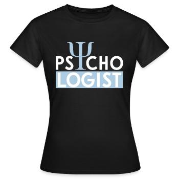 psychologist - Women's T-Shirt - black - Front - AI Model Female 172 dark (172cm)