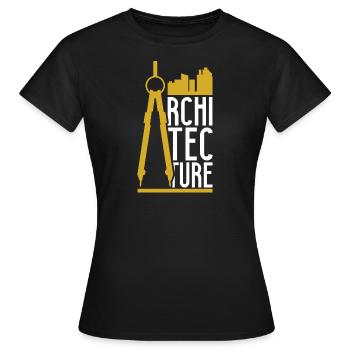Architecture - Women's T-Shirt - black - Front - AI Model Female 172 dark (172cm)