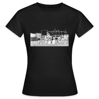 sound system 6 - T-shirt Femme - noir - Devant - AI Model Female 172 dark (172cm)