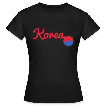 Korea red - Frauen T-Shirt - Schwarz - Vorne - AI Model Female 172 dark (172cm)