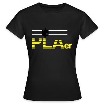 Imprimante PLAER 3D - T-shirt Femme - noir - Devant - AI Model Female 172 dark (172cm)