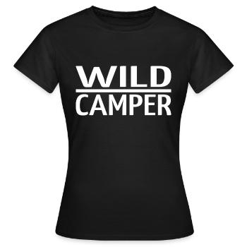 rafting trailer trash mountain love backpacking - Frauen T-Shirt - Schwarz - Vorne - AI Model Female 172 dark (172cm)