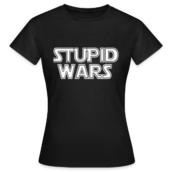guerres stupides - T-shirt Femme - noir - Devant - AI Model Female 172 dark (172cm)