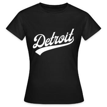 Detroit - T-shirt Femme - noir - Devant - AI Model Female 172 dark (172cm)