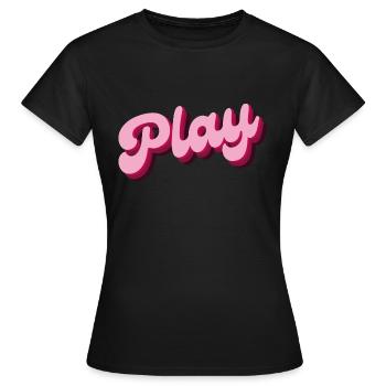 jouer - T-shirt Femme - noir - Devant - AI Model Female 172 dark (172cm)