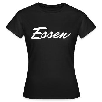 Essen - Frauen T-Shirt - Schwarz - Vorne - AI Model Female 172 dark (172cm)
