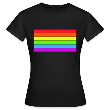 Drapeau arc-en-ciel - T-shirt Femme - noir - Devant - AI Model Female 172 dark (172cm)