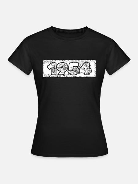 Zahl 1954 - Frauen T-Shirt - Schwarz