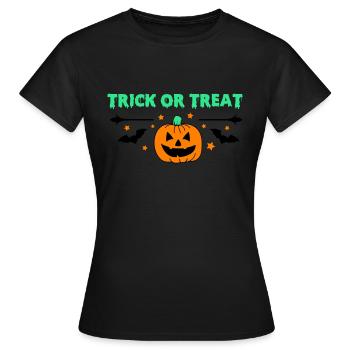 trick or treat1 - Women's T-Shirt - black - Front - AI Model Female 172 dark (172cm)