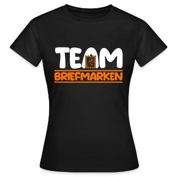 Philatelie Briefmarkensammlung Briefmarkensammler - Frauen T-Shirt - Schwarz - Vorne - AI Model Female 172 dark (172cm)