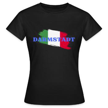 Darmstadt - Frauen T-Shirt - Schwarz - Vorne - AI Model Female 172 dark (172cm)