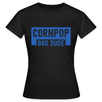 Corn Pop était un mauvais mec Retro Cornpop Meme - T-shirt Femme - noir - Devant - AI Model Female 172 dark (172cm)