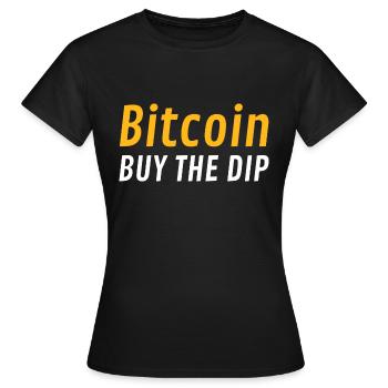 Bitcoin Buy The Dip - Frauen T-Shirt - Schwarz - Vorne - AI Model Female 172 dark (172cm)