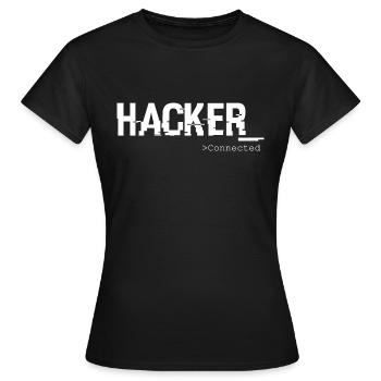 hacker - T-shirt Femme - noir - Devant - AI Model Female 172 dark (172cm)