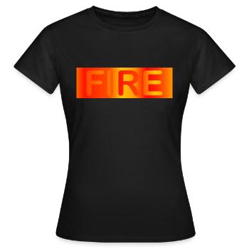 Fire / fire - Women's T-Shirt - black - Front - AI Model Female 172 dark (172cm)
