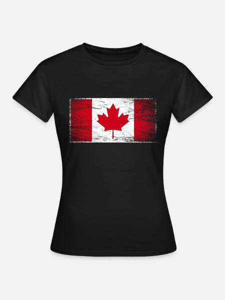 Canada Érable Vancouver Montréal Toronto Maple Leaf - T-shirt Femme - noir